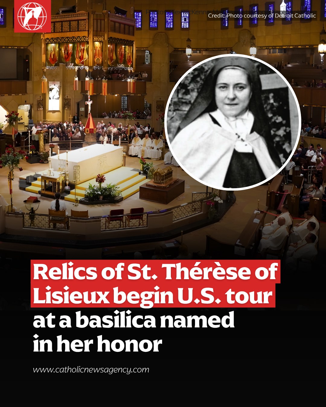 Catholic - The relics of St. Thérèse of Lisieux are on display at the ...