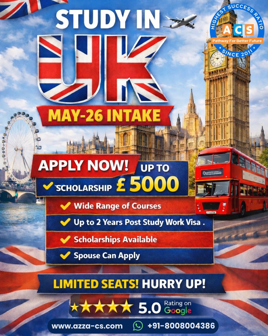 Azza - “Study in the UK May 2026 intake is now open! #StudyInUK # ...