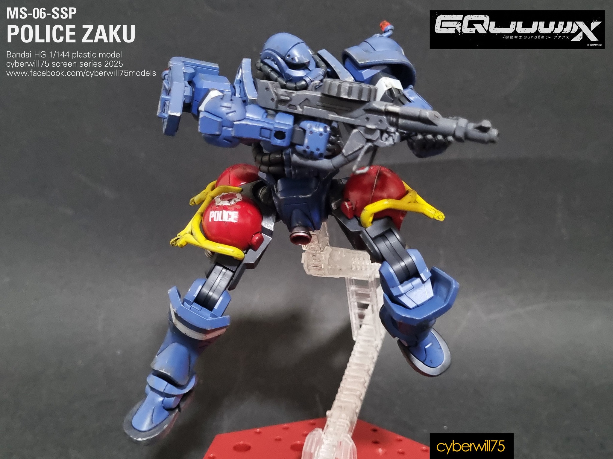 gquuuux Zaku Police completed Custom color scheme of red spheres