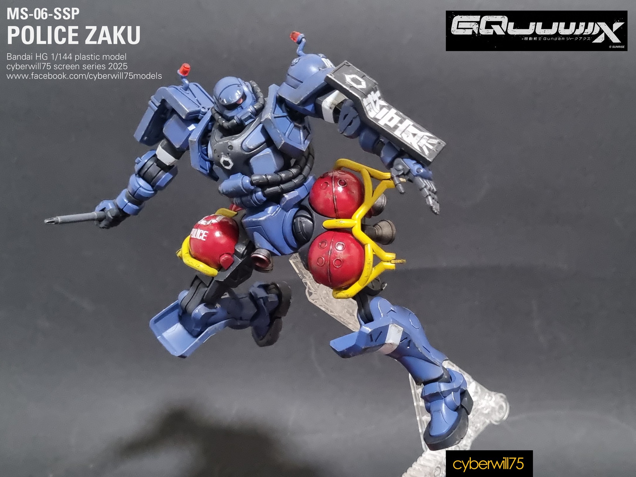 gquuuux Zaku Police completed Custom color scheme of red spheres