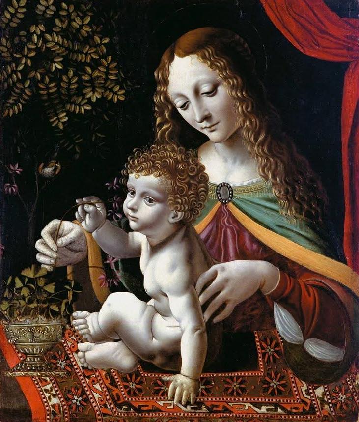 Tableau Vierge à L'Enfant De Bernardino Dei Conti - Toile/cadre, Neuf