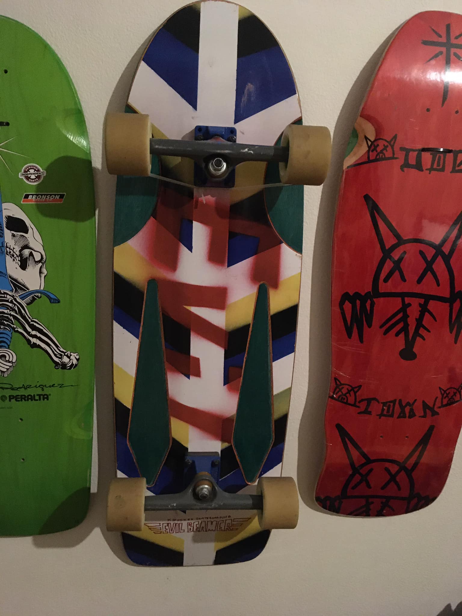 Krooked Evil Beamer skateboard with Indy 215 trucks