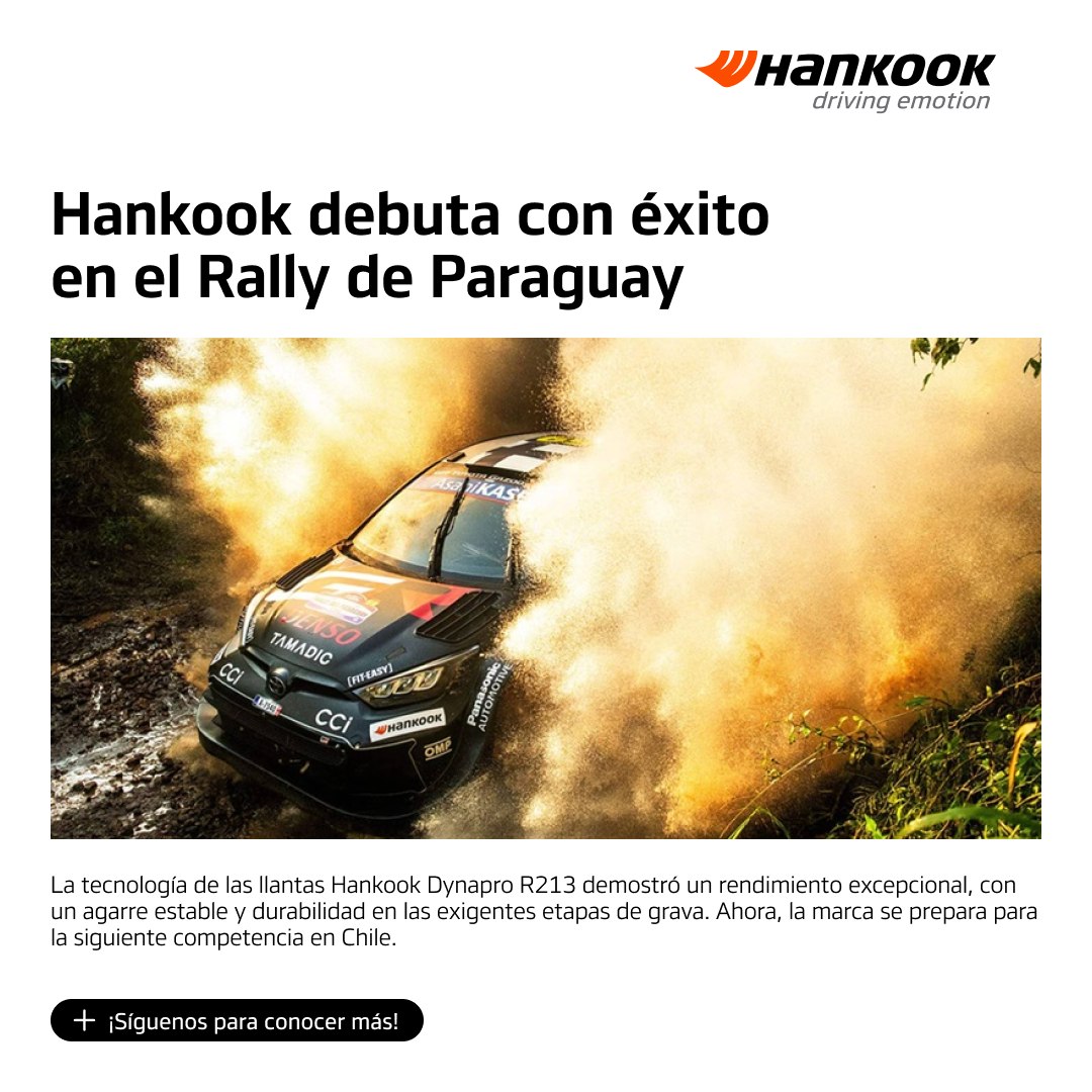 Hankook - 🏁 Hankook pisa fuerte en el Rally de Paraguay 🏆 Nuestro debut ...