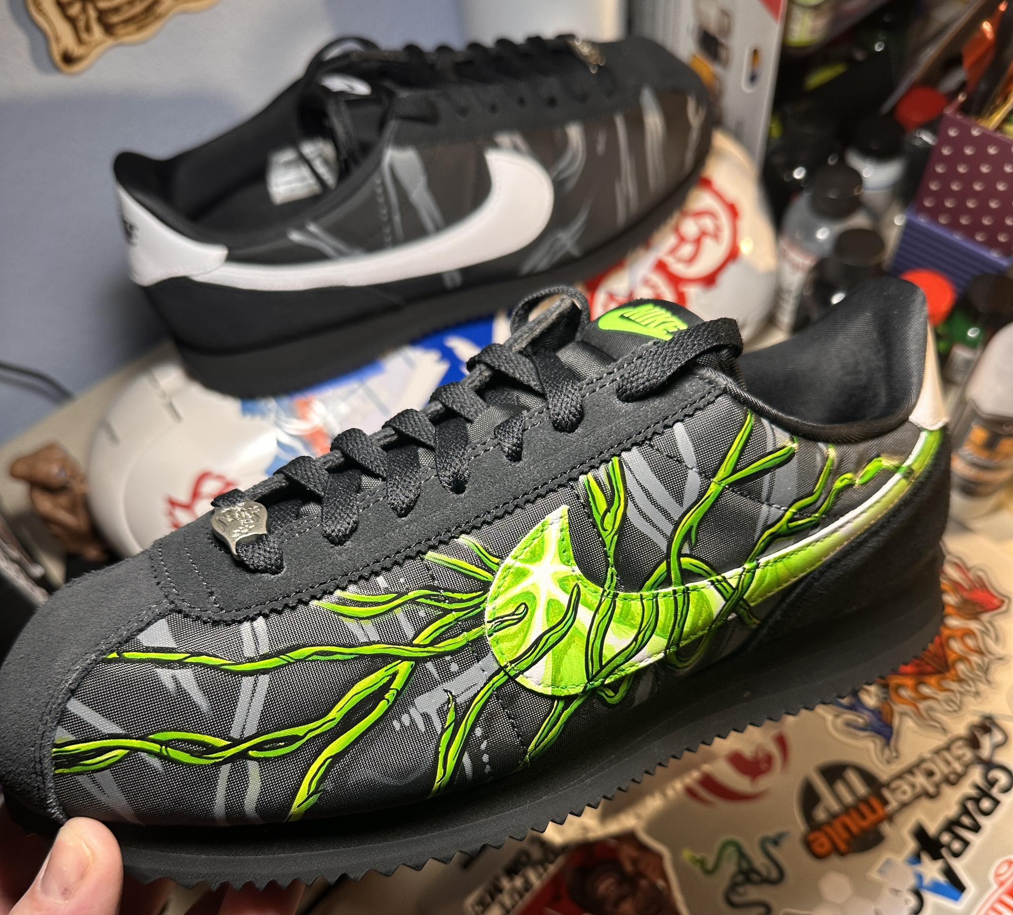 Custom Nike Cortez for Lamb of God drummer
