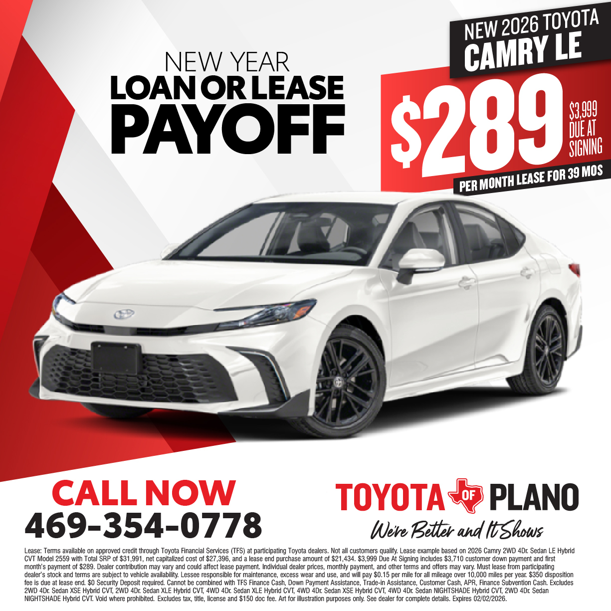 Toyota - Make every mile count🚘 Enjoy offers like $289/month on a 2026 ...
