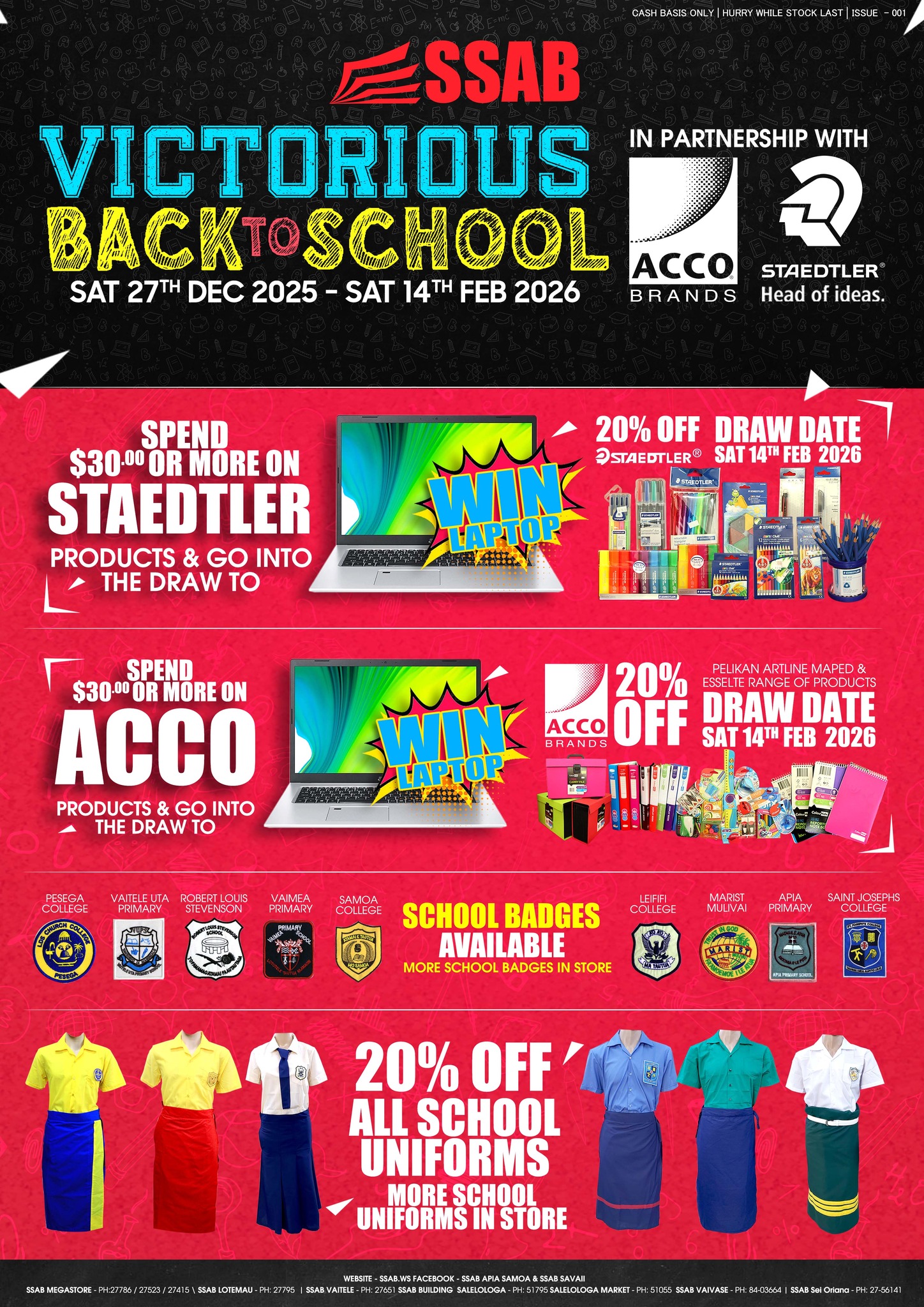 SSAB APIA SAMOA - 🎒📚 Our Back-to-School Promotion starts... | Facebook