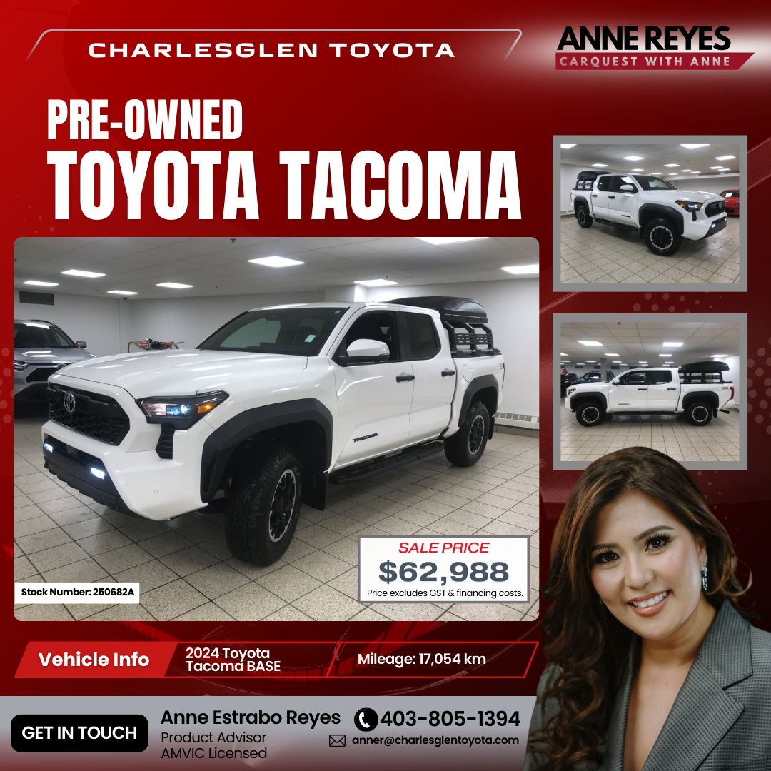 Carquest - 𝐏𝐫𝐞-𝐨𝐰𝐧𝐞𝐝 𝟐𝟎𝟐𝟒 𝐓𝐨𝐲𝐨𝐭𝐚 𝐓𝐚𝐜𝐨𝐦𝐚 𝐁𝐀𝐒𝐄 🔹 Mileage: 17,054 km 🔹 ...