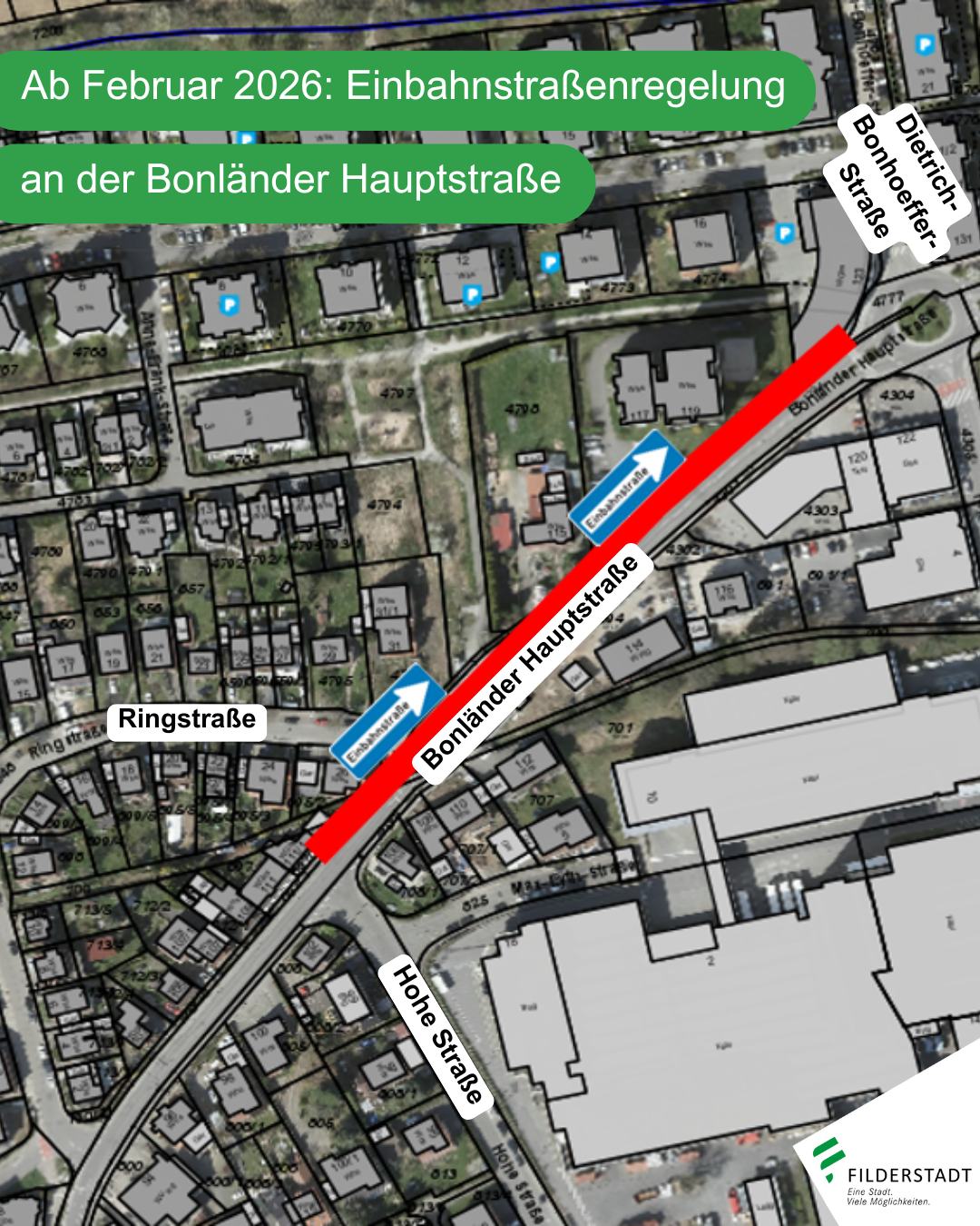 Filderstadt - Einbahnstraßenregelung an der Bonländer... | Facebook