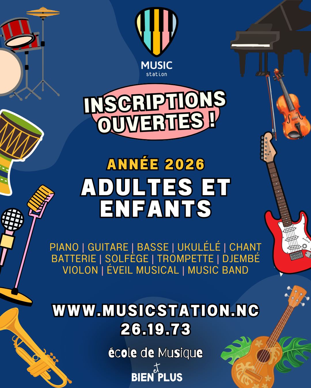 Music Station - 🎶 INSCRIPTIONS OUVERTES – ANNÉE 2026 🎶... | Facebook