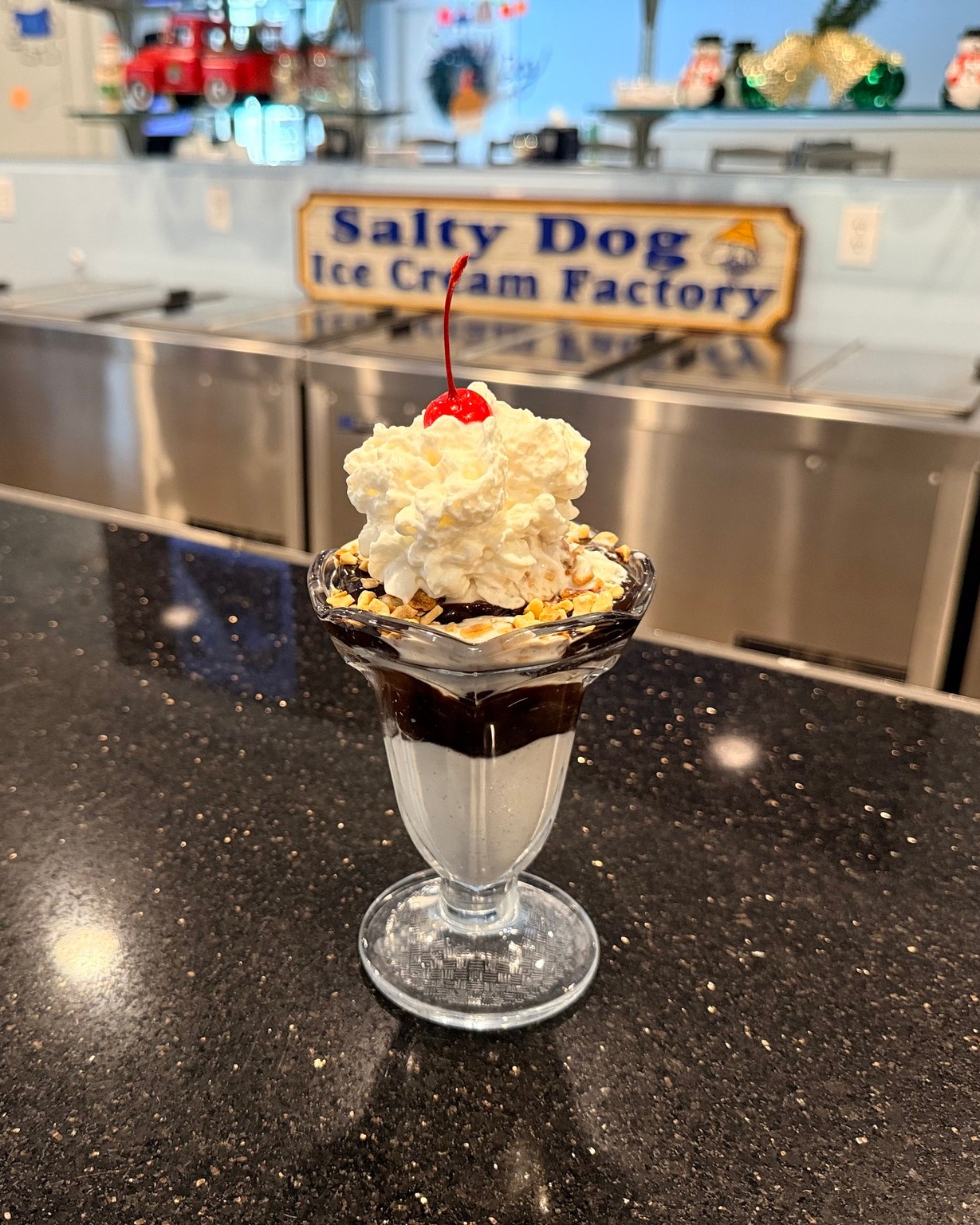Salty Dog ice cream and pizza at Target Road