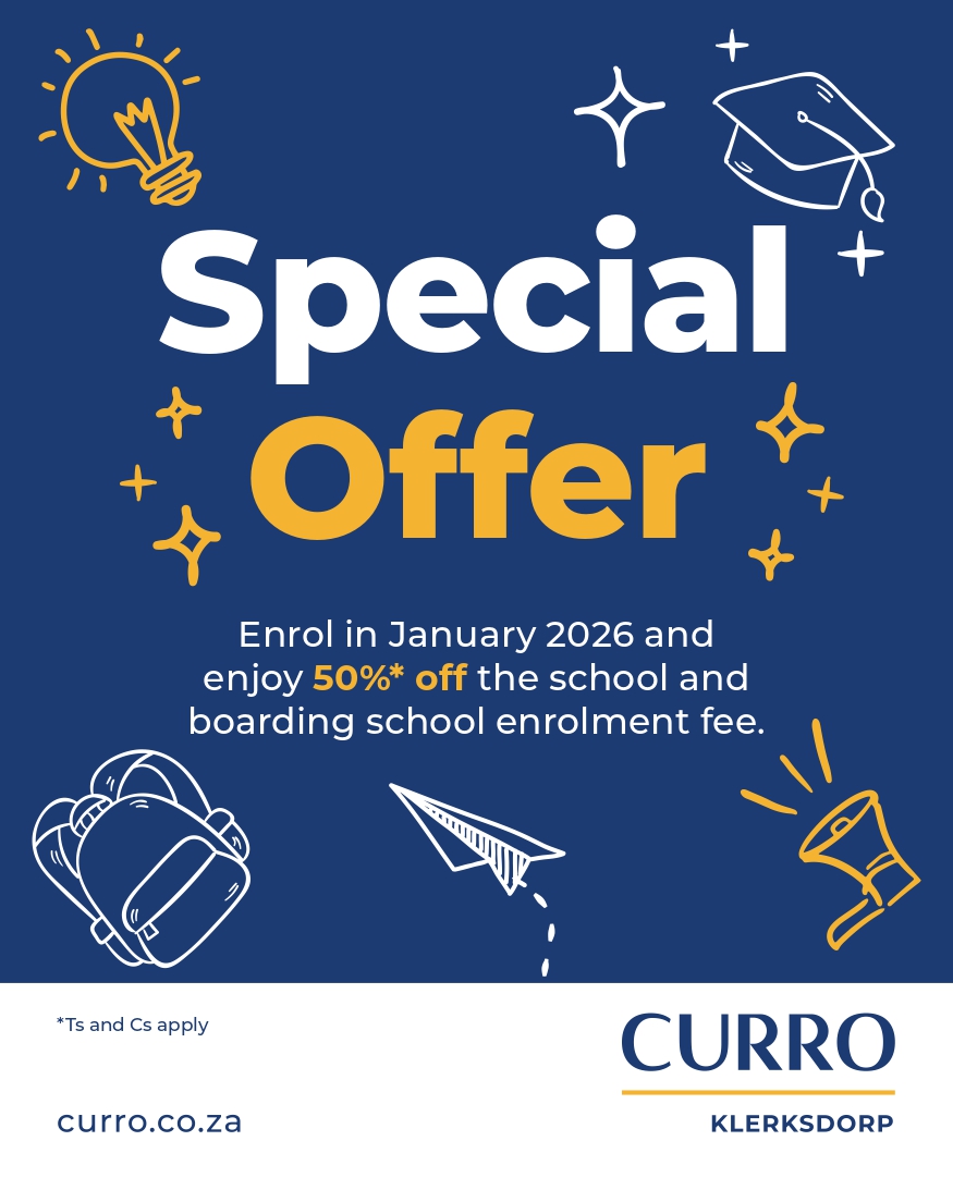 Curro - 🎉 Enrol for 2026 during January 2026 and receive 50% off your ...