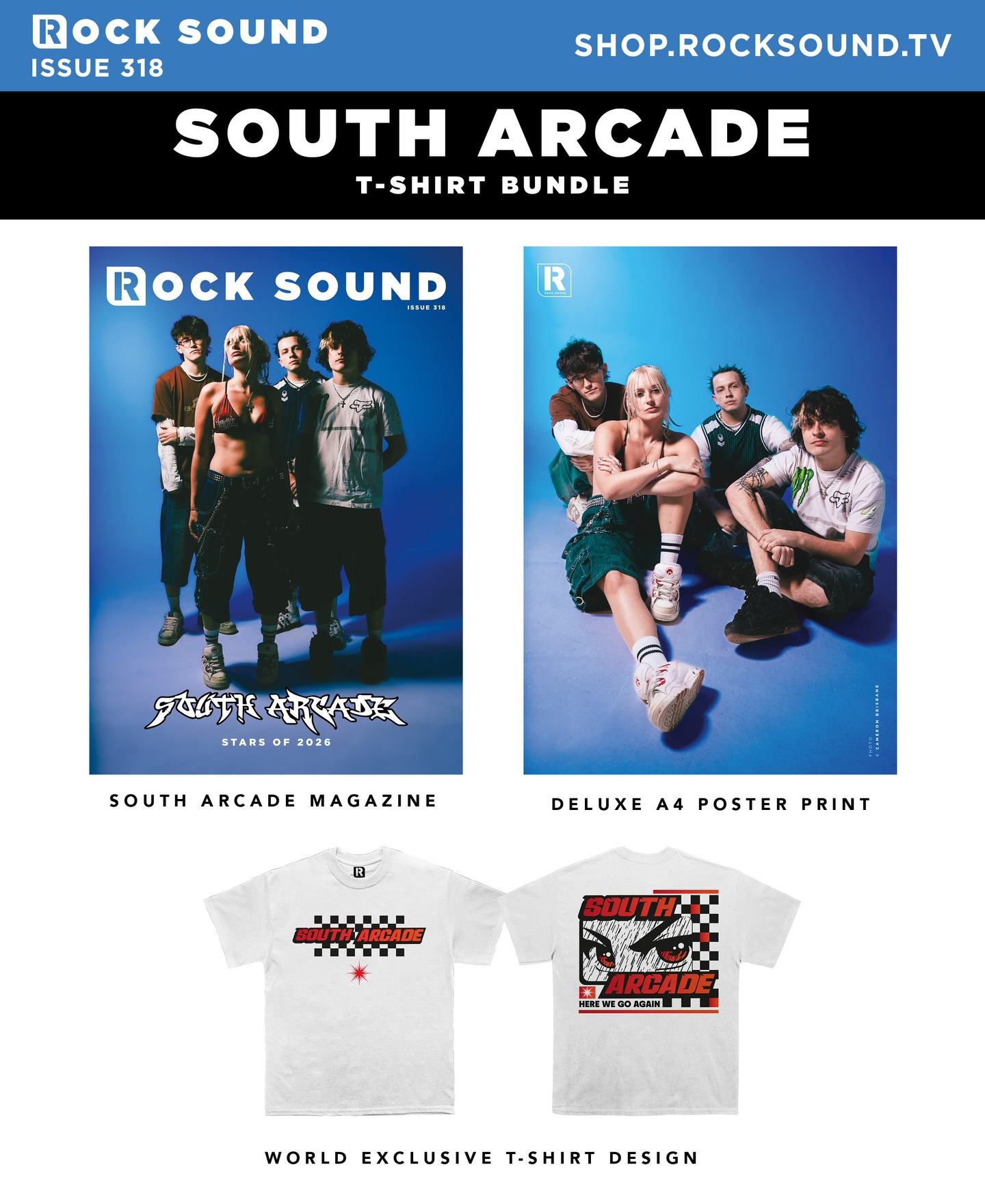 This world exclusive South Arcade t-shirt design is only available