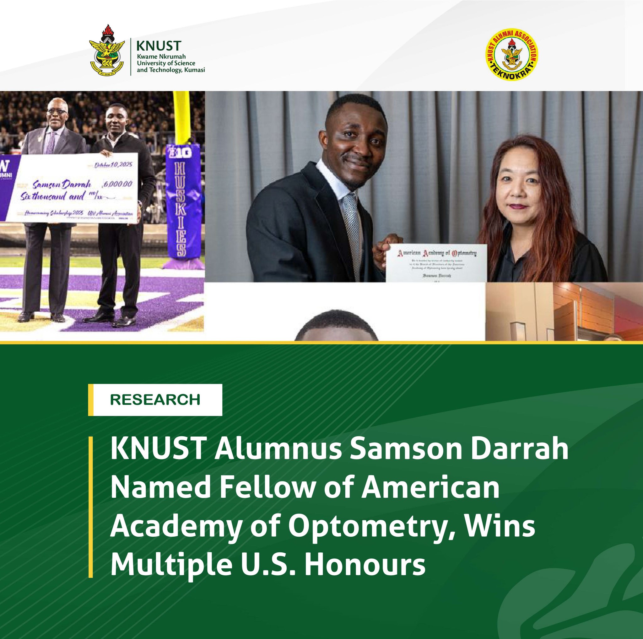 Samson Darrah, an alumnus of the Kwame Nkrumah University of Science ...