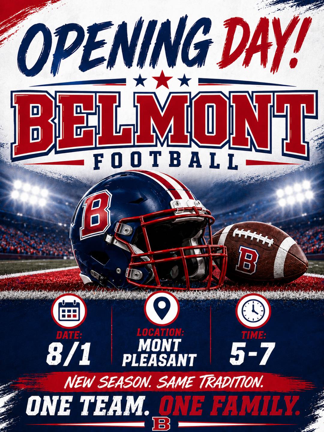 belmont high school football helmet Bellefontaine Belmont football opening day August