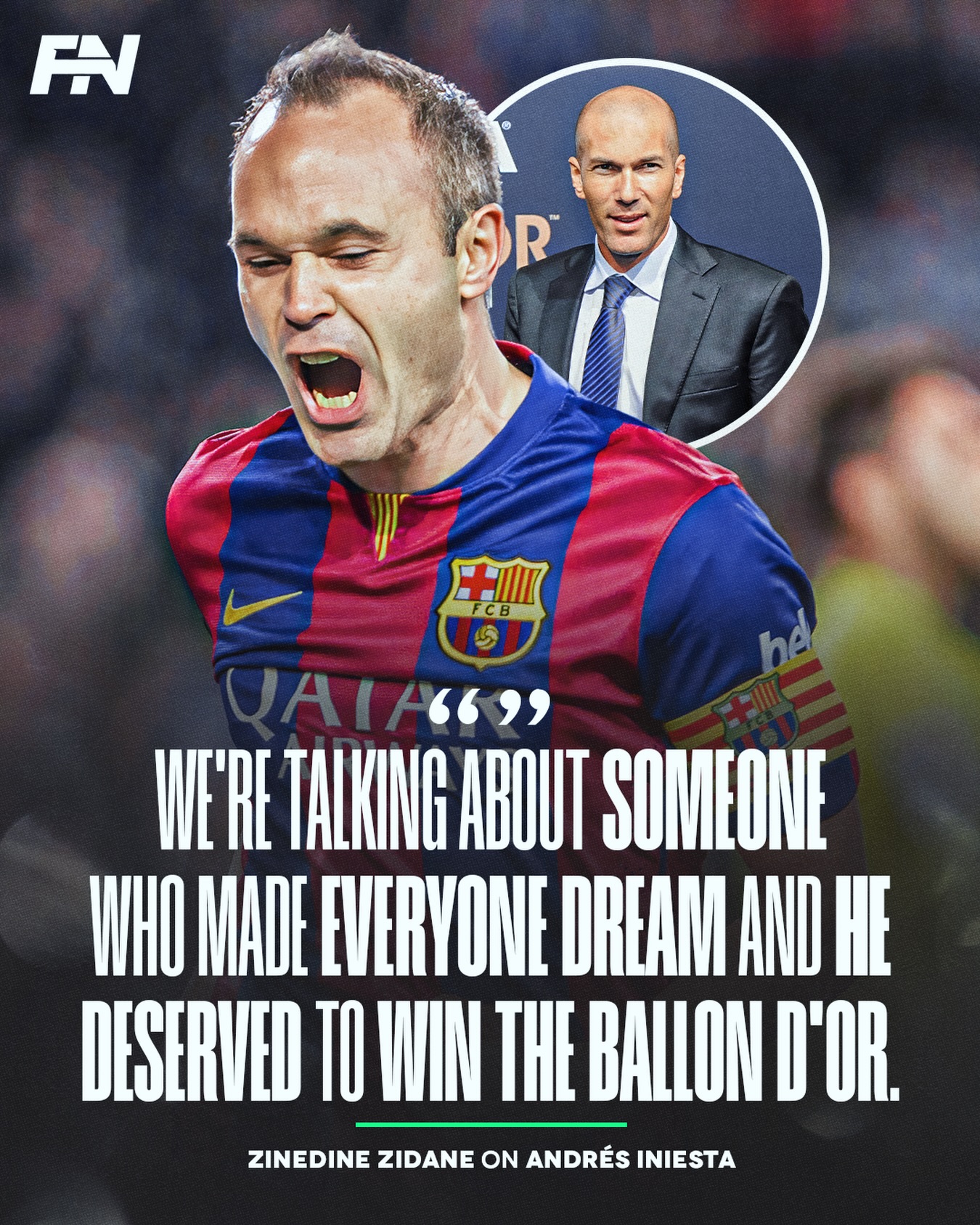Football Newz - Zinedine Zidane believes Andrés Iniesta... | Facebook