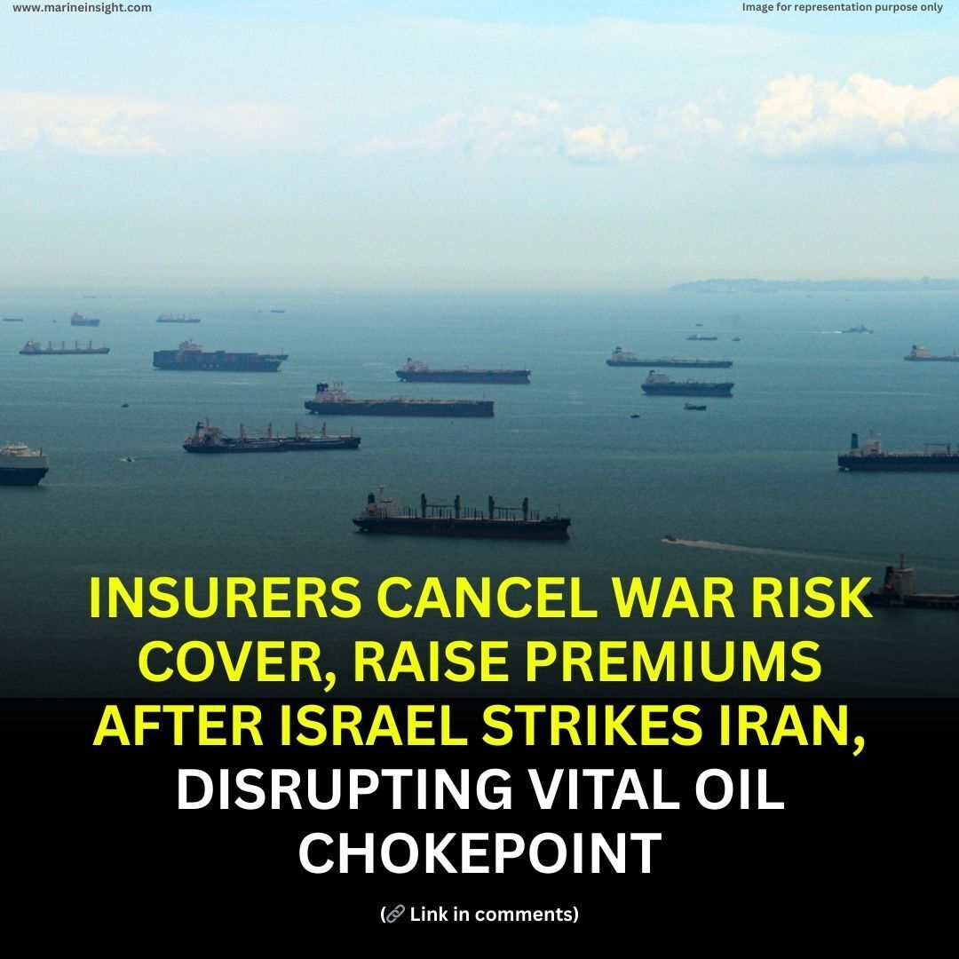 Marine Insight - ⚓ Insurers Cancel War Risk Cover, Raise... | Facebook