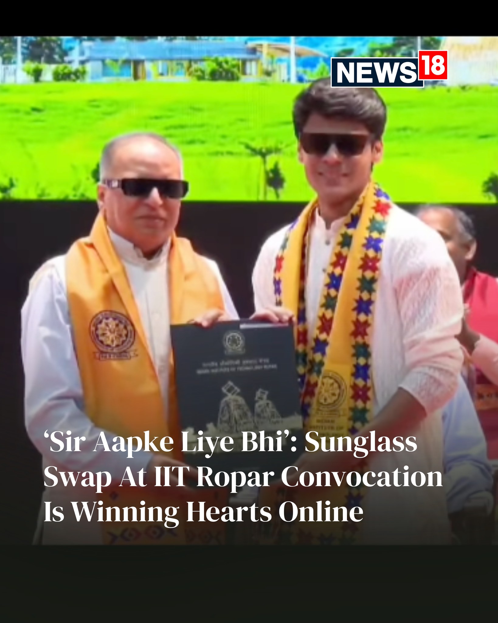 News18 - At IIT Ropar a student and a professor, handing... | Facebook
