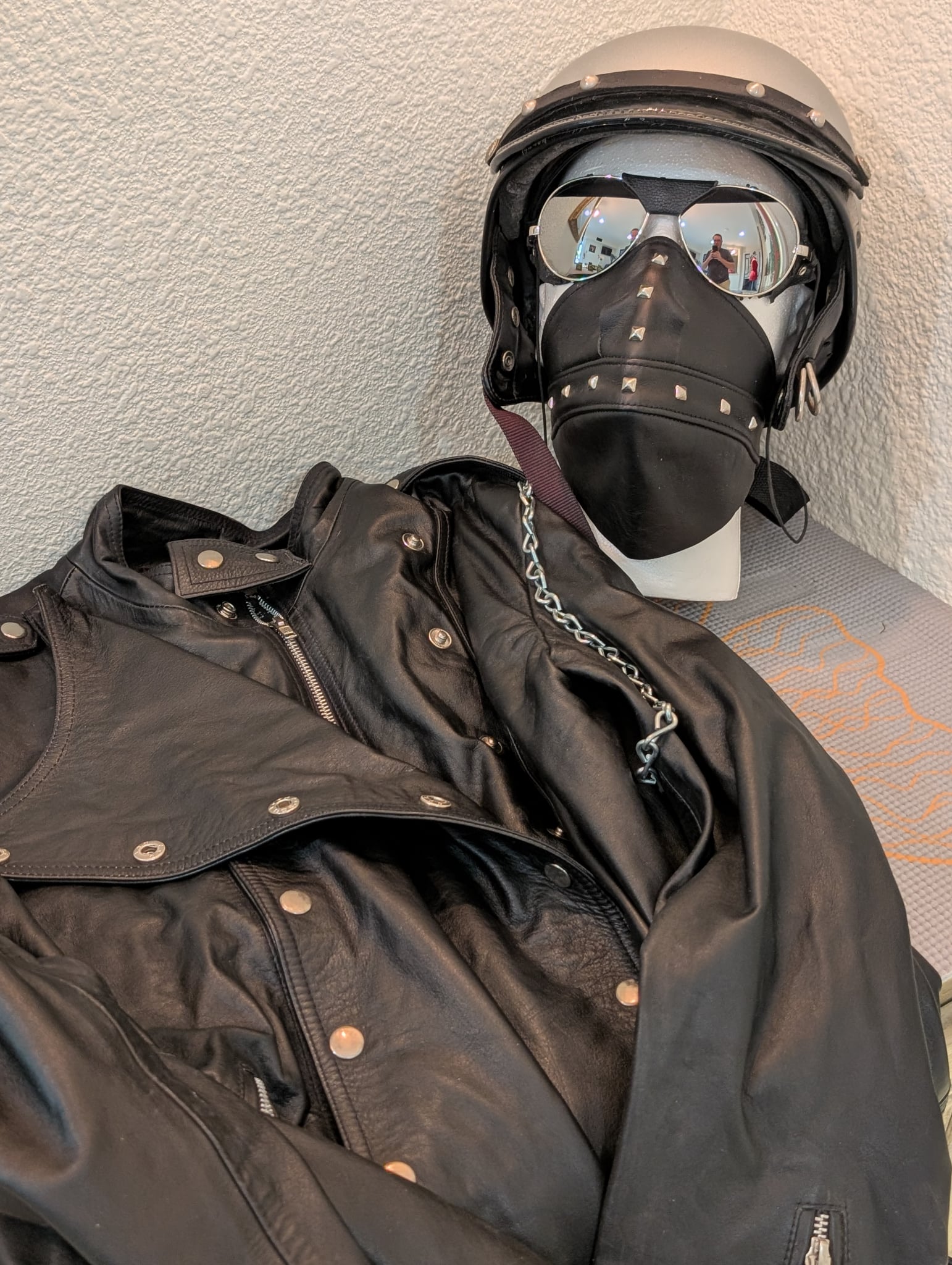 gas mask motorcycle helmet for sale crazy hunter Spikes Steampunk Punk Cool Mens Biker Rock Motorcycel Masque cospaly Mask : Clothing, Shoes & Jewelry When the aliens come to stage their hostile takeover of our planet 1Storm Motorcycle Full Face Helmet