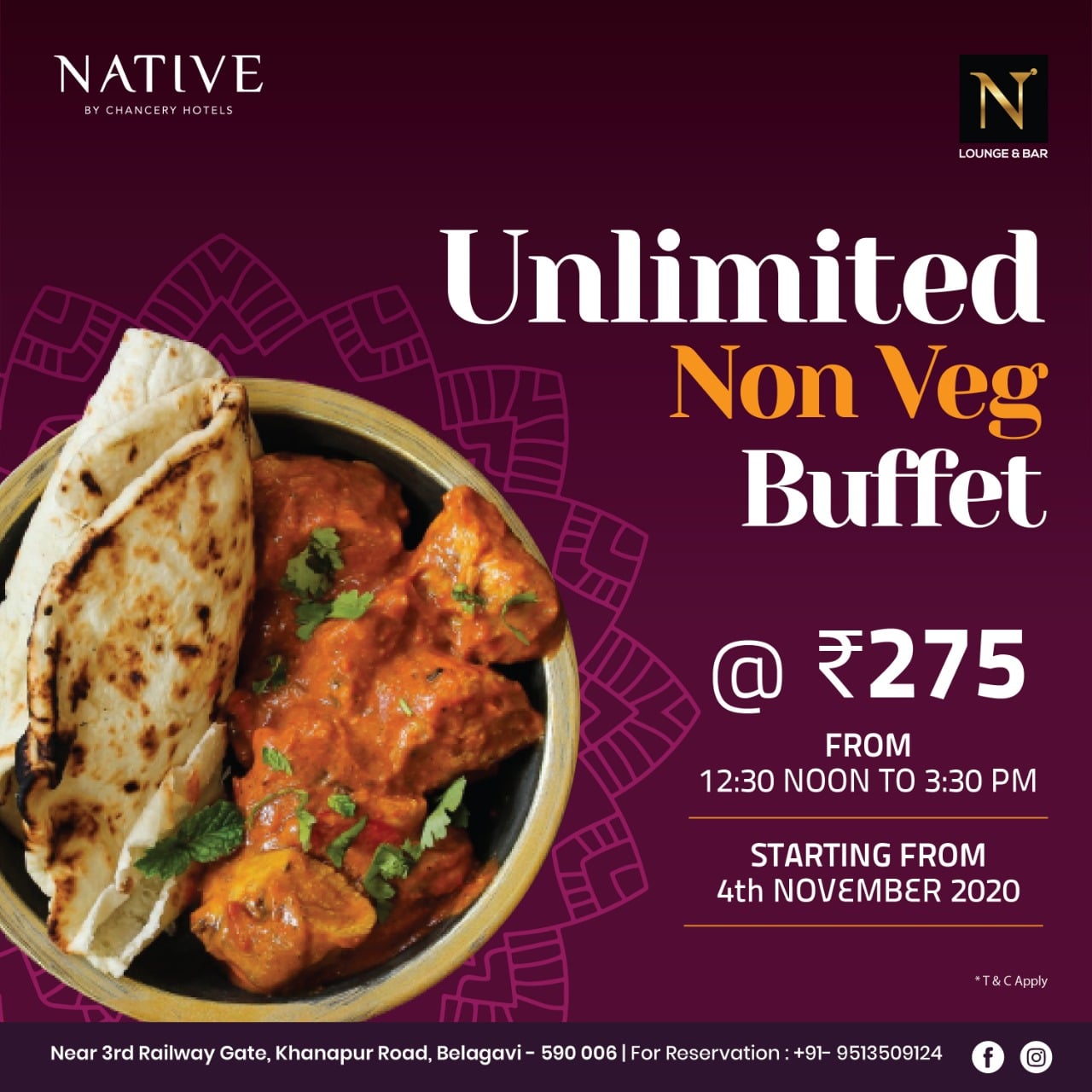 Native INN - Unlimited Lunch Non Vegetarian Buffet...