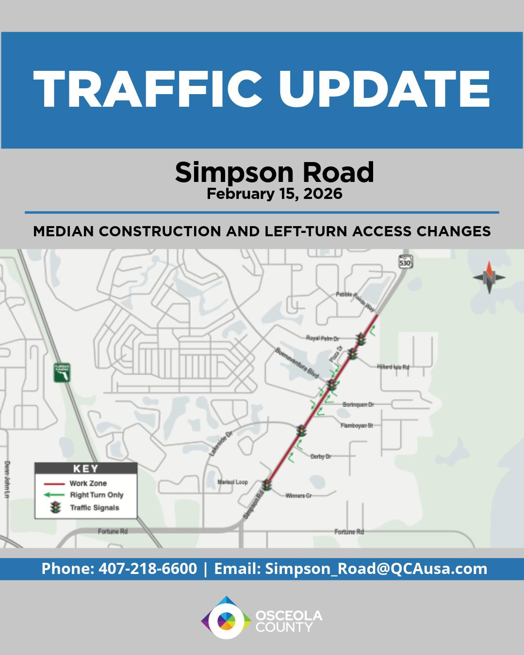Osceola County - 🚧 Traffic Update – Simpson Road 🚧... | Facebook