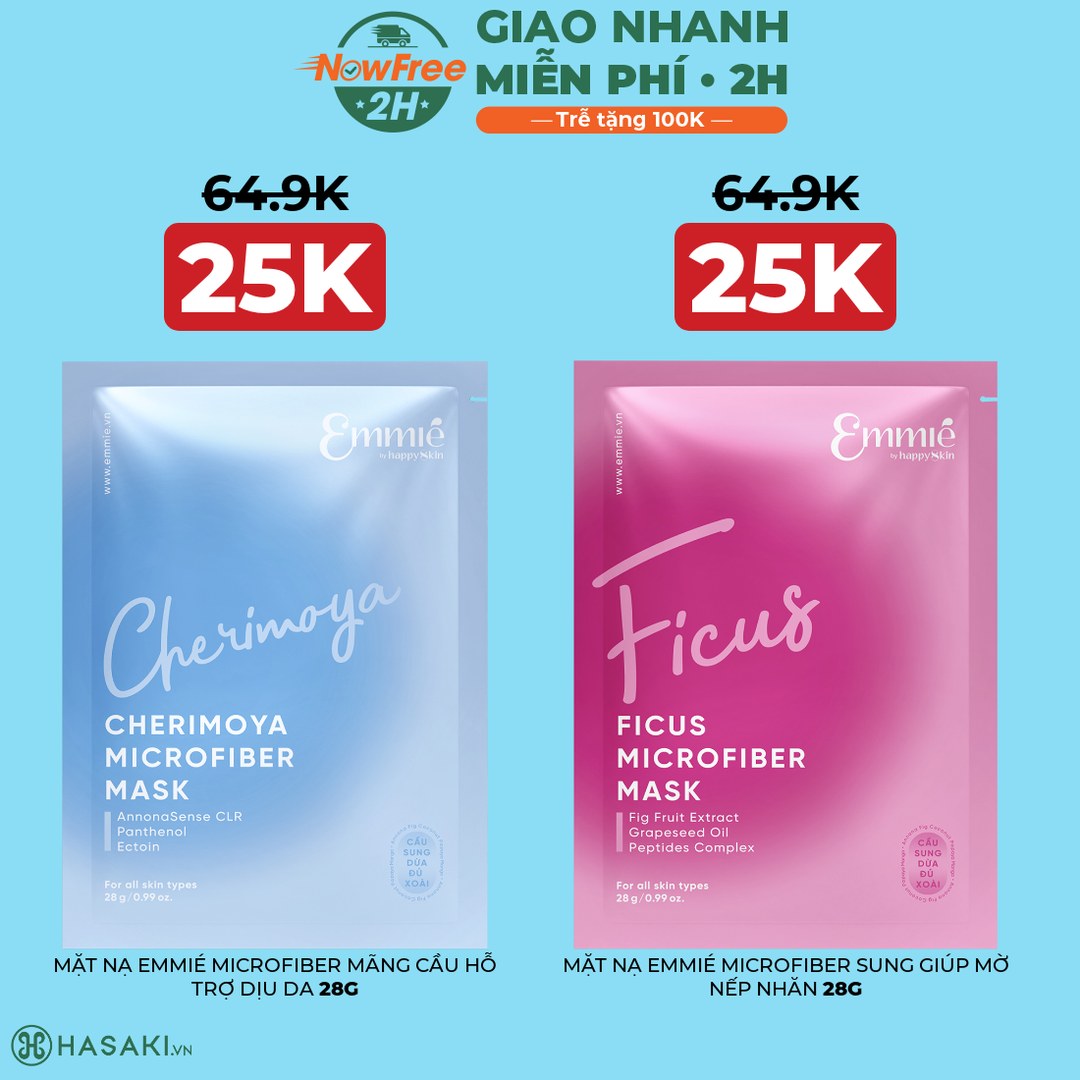 Hasaki - 🎀Mặt Nạ Emmié Microfiber Sung Giúp Mờ Nếp Nhăn 28g GIÁ: #25K 👉 ...