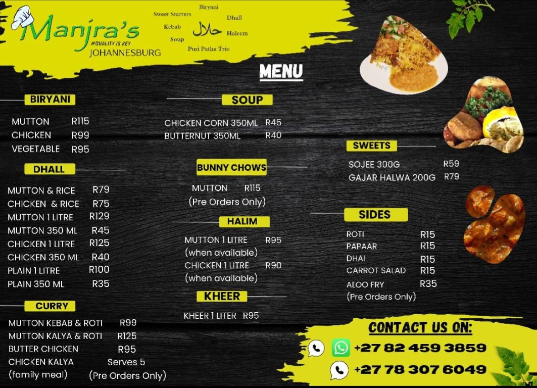 Manjra's JHB | Johannesburg