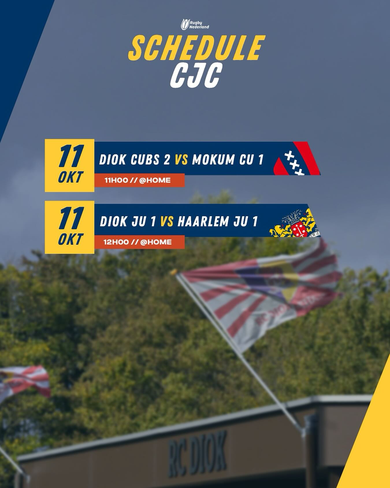 RC DIOK - 💙 DIOK MATCH SCHEDULE 11 OKT 💛 Geen... | Facebook