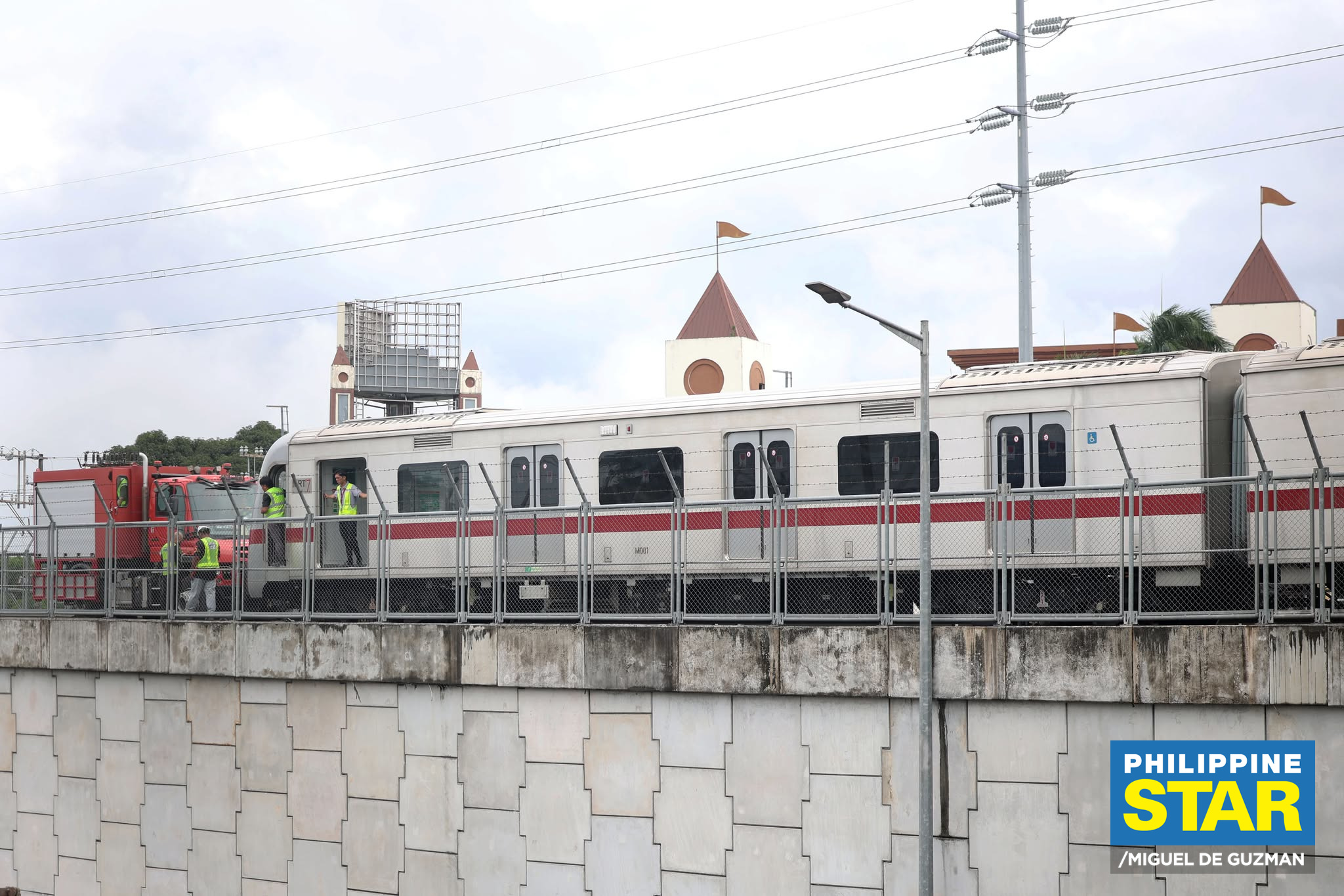 Philippine - Train sets of the Metro Rail Transit Line 7 (MRT-7) are ...