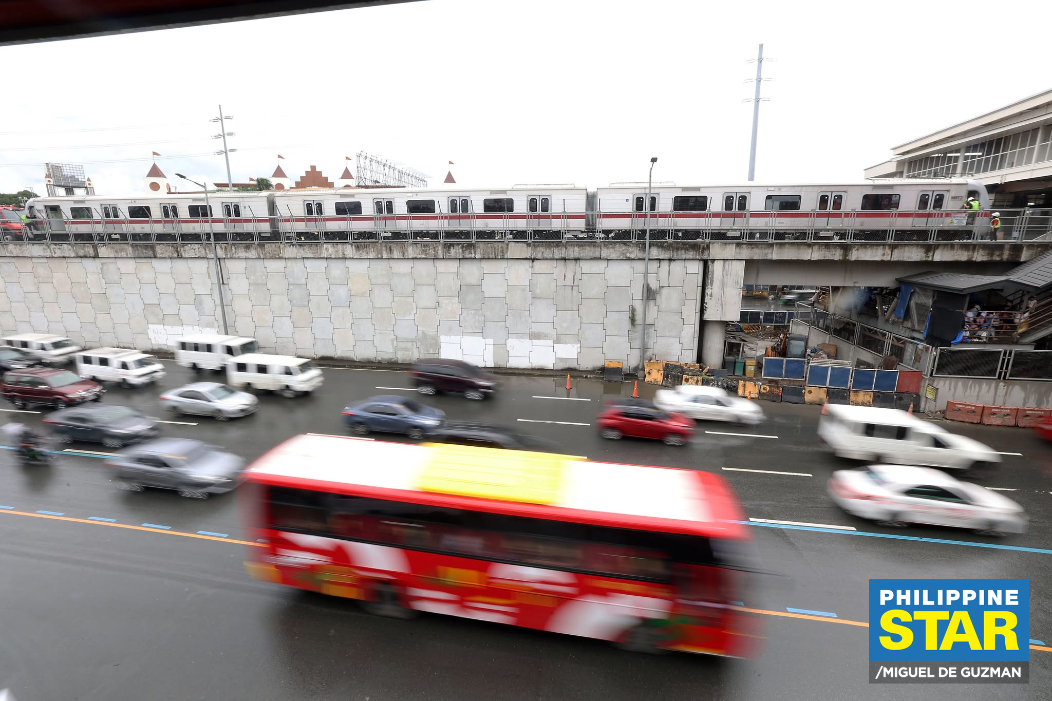 Philippine - Train sets of the Metro Rail Transit Line 7 (MRT-7) are ...