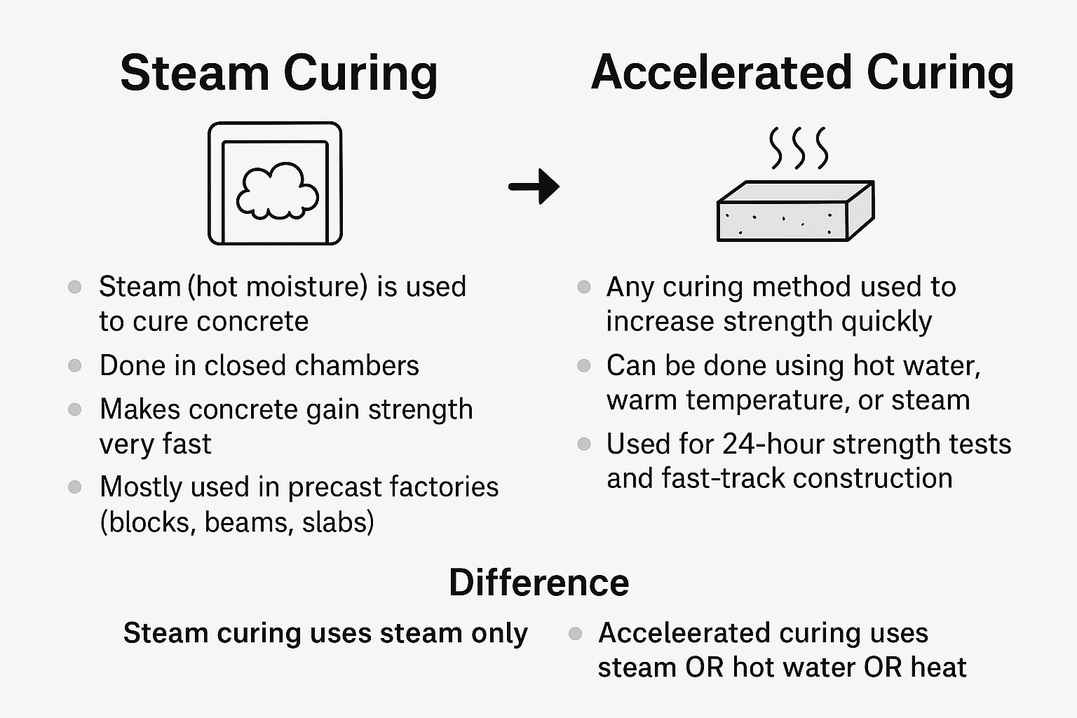 नवगृह - Steam Curing vs Accelerated Curing Steam curing uses steam only ...