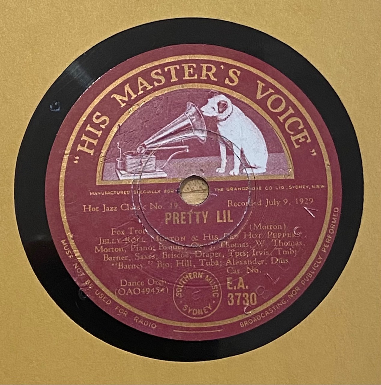 Rare 1926 Jelly-Roll Morton record found at HMV
