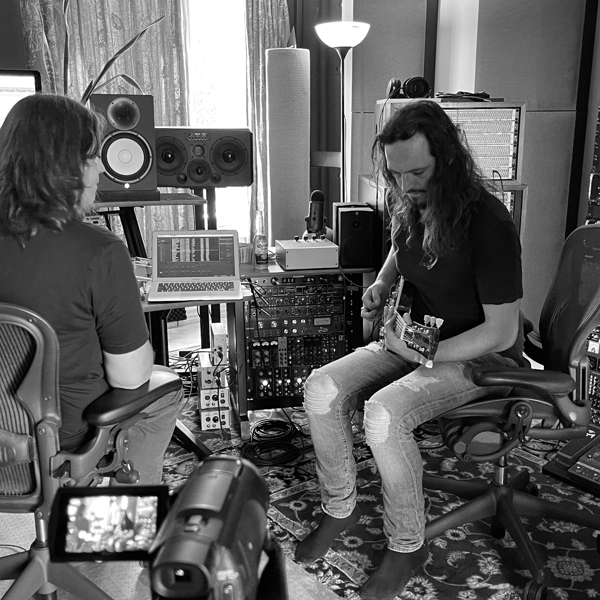 Black - TBT - Recording extra parts for Horizons at our studio with ...