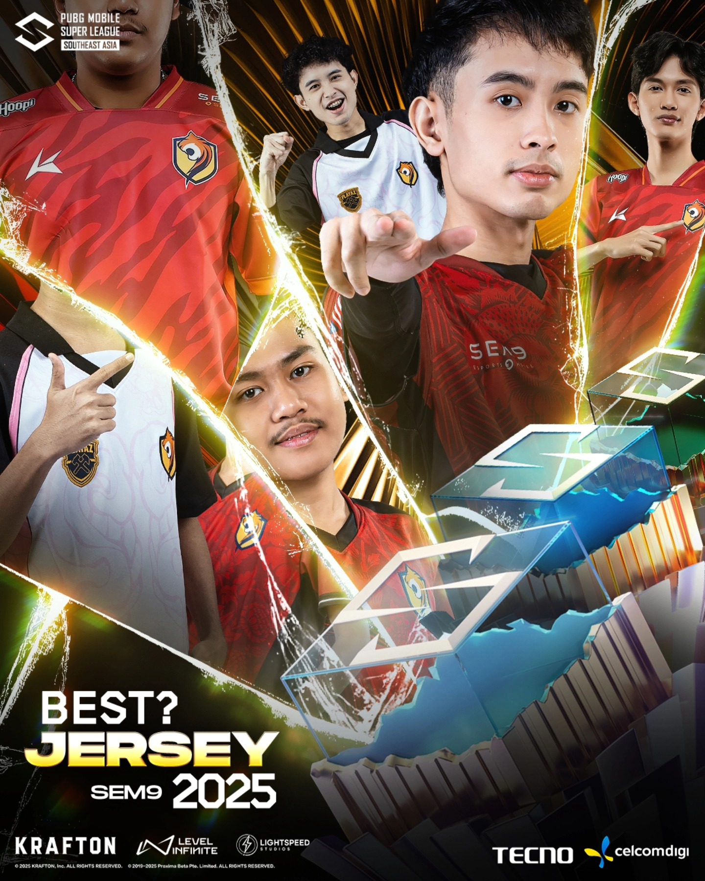 PUBG - SEM9 @sem9gg 3 Versi Jersi bagi 3 musim 2025 PMSL SEA 🤩 Versi ...