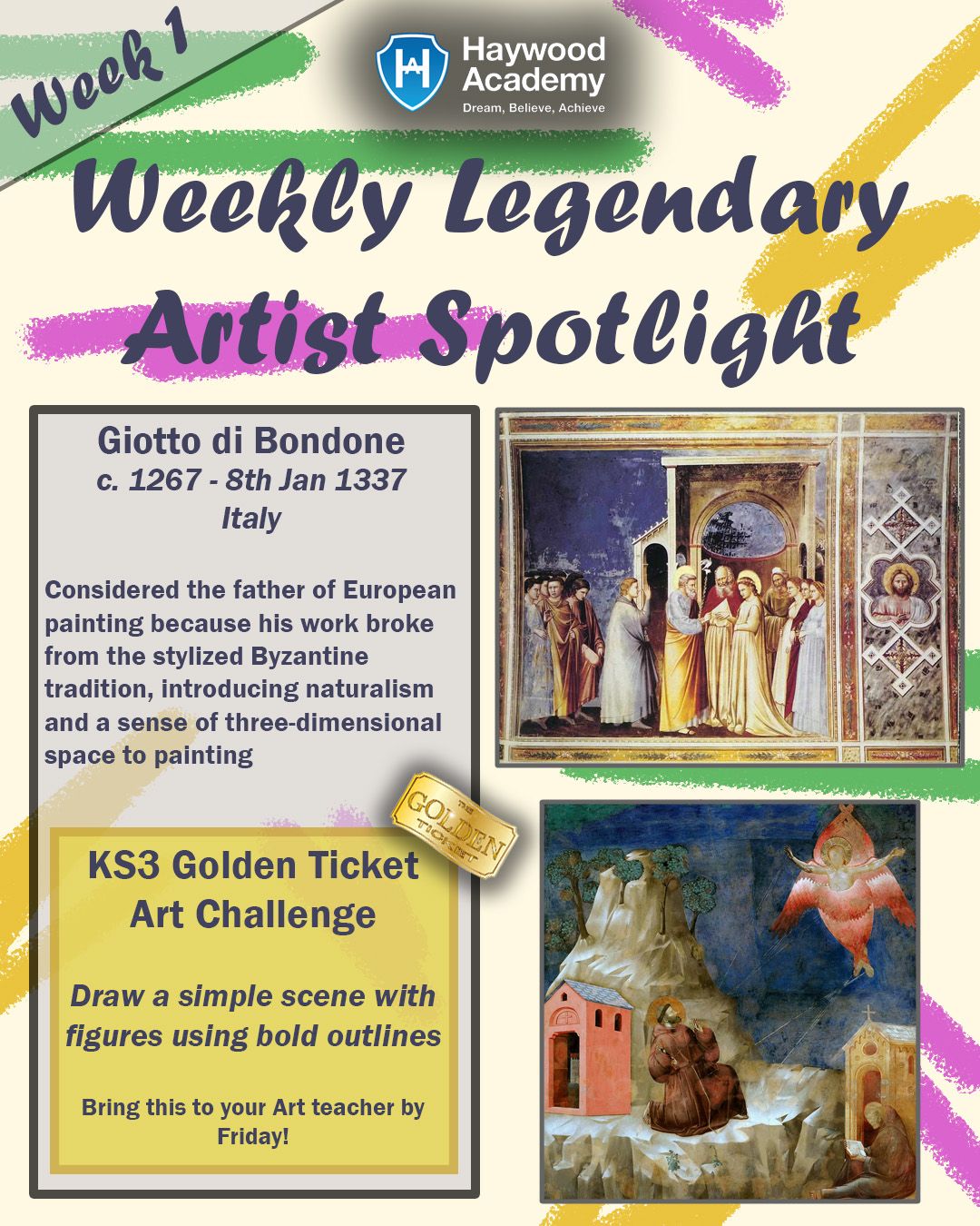 Haywood - Legendary Artist Spotlight: Giotto di Bondone! This week we ...