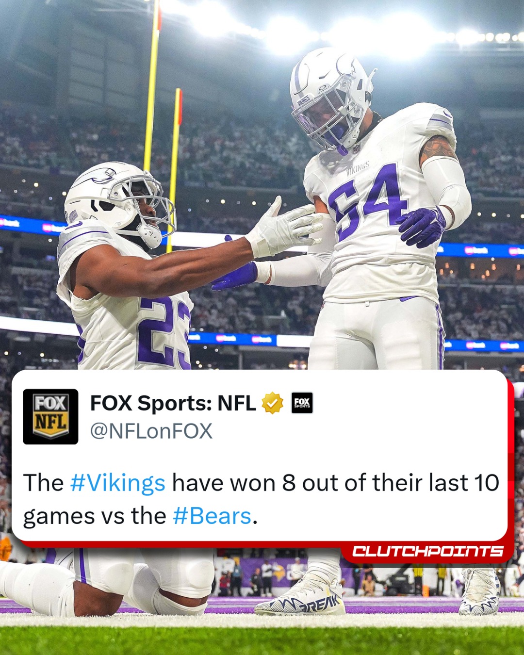 Vikings - Skol! We OWN Chicago. 8 of the last 10 says it all 🔥 Make it ...