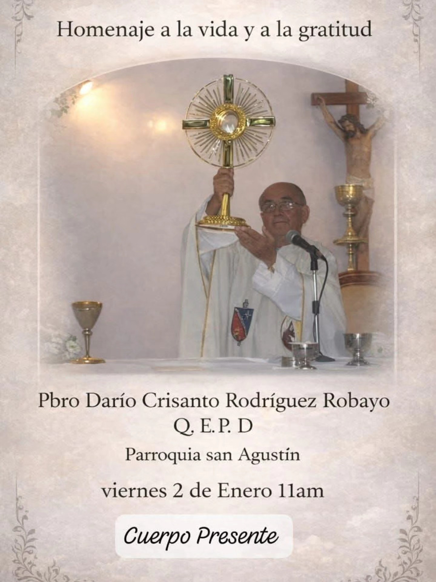 Cúcuta - Con profundo respeto y gratitud, el padre Ariel René Urbina ...