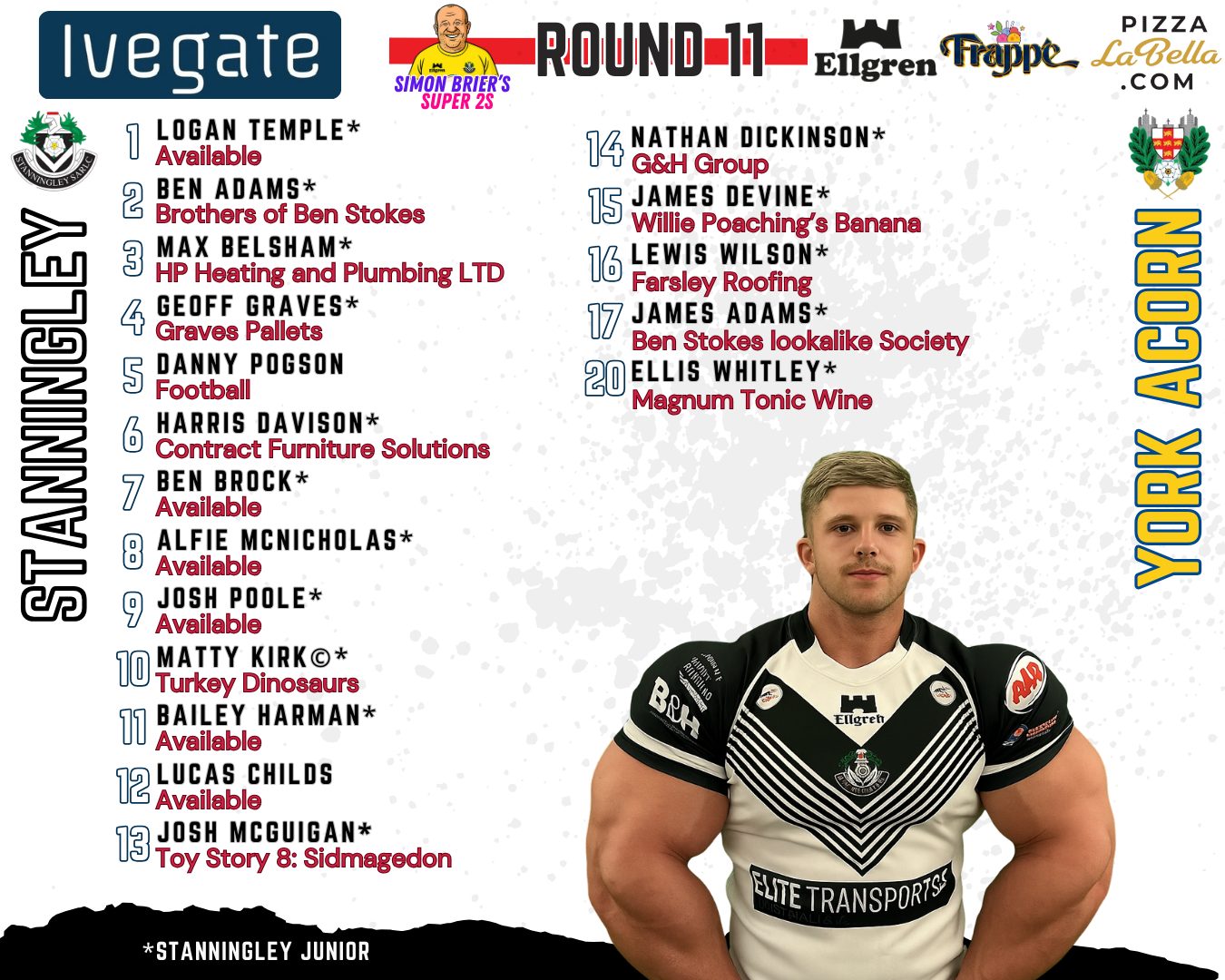 Stanningley - 𝗦𝗶𝗺𝗼𝗻 𝗕𝗿𝗶𝗲𝗿𝘀 𝗦𝘂𝗽𝗲𝗿 𝟮𝘀 𝗬𝗼𝗿𝗸 𝗔𝗰𝗼𝗿𝗻 | Sat 6th September | 𝟮 ...