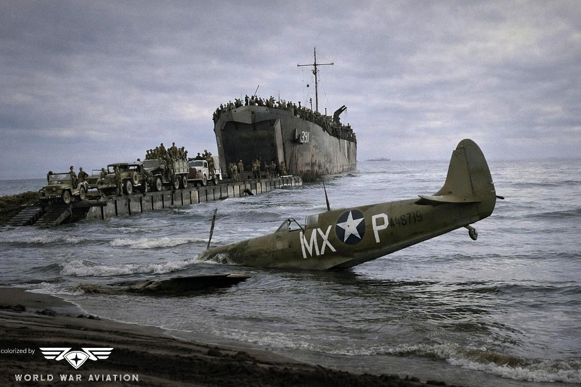 Spitfire MkVcTrop USAAF 12AF 31FG 307FS shot down by friendly fire