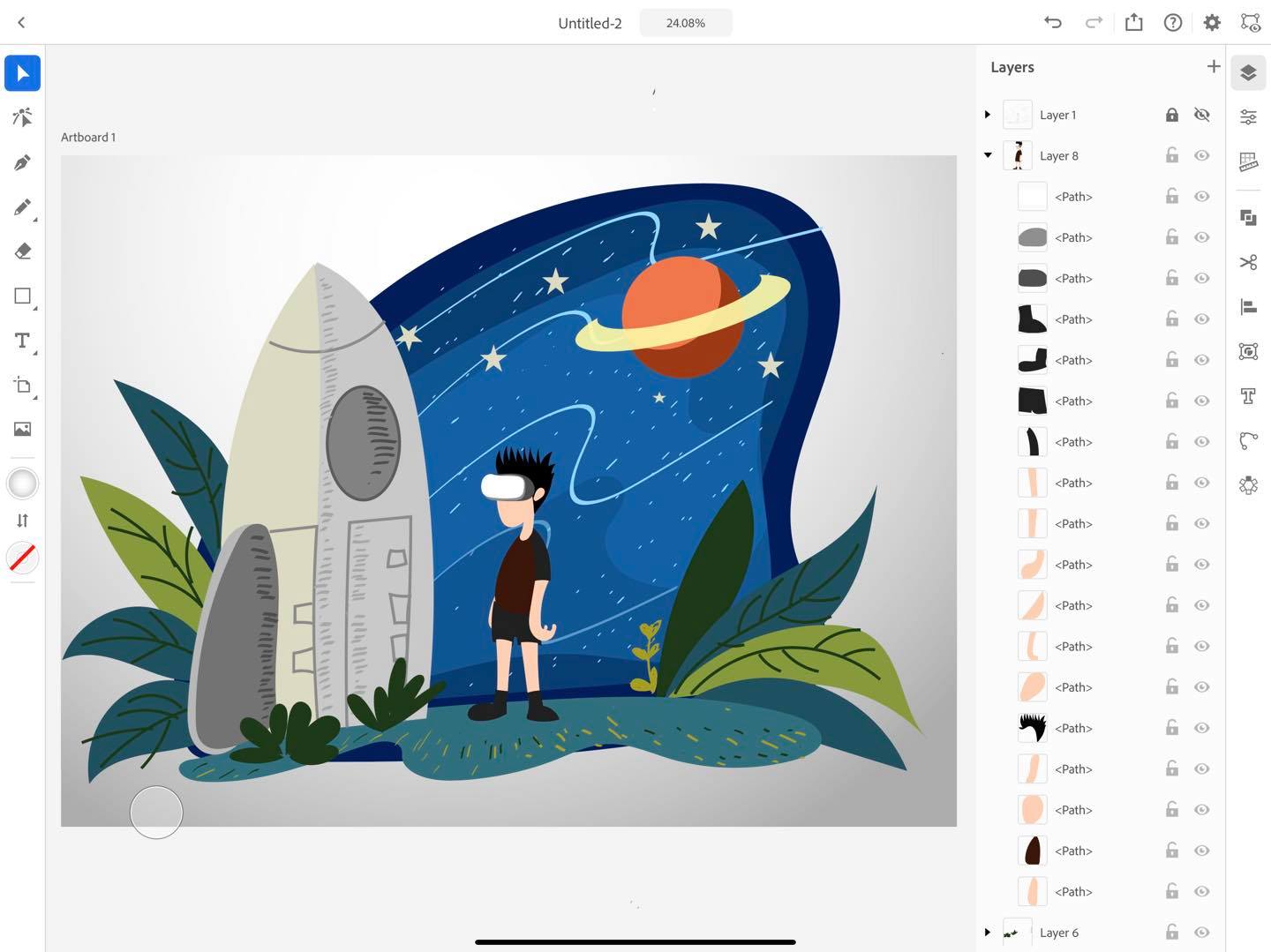 เจไดใจดี สอน Vectors - สำหรับการลองใช้งาน illustrator บน iPAD ซึ่งเพิ่ง ...