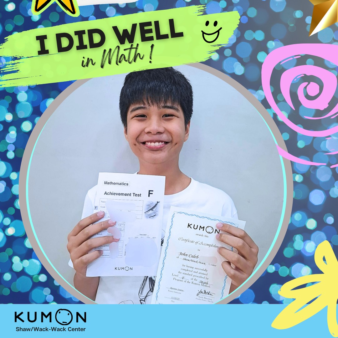 Kumon - Congratulations, CALEB, for finishing the Level F Math ...