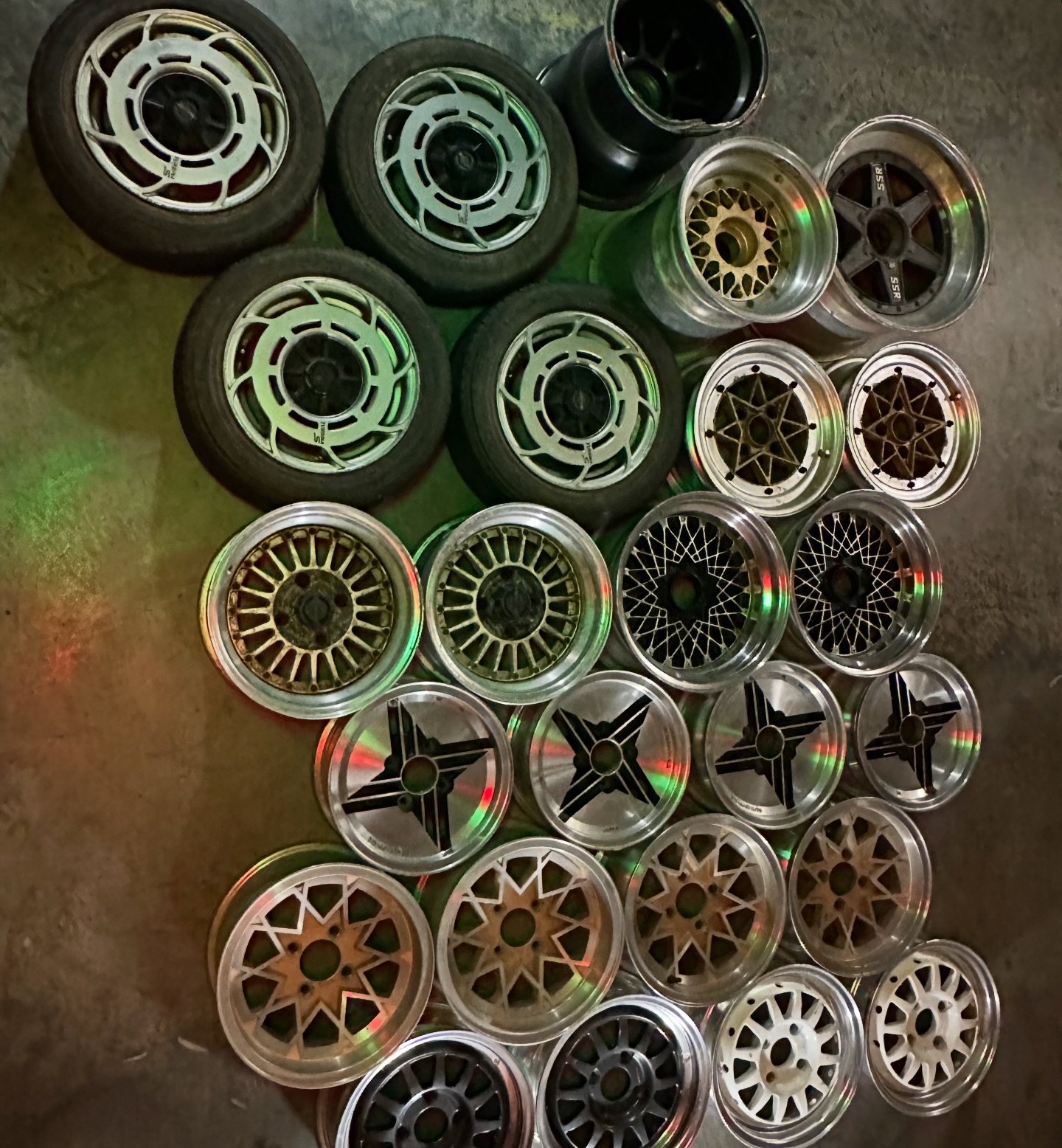 So here we have (just some of) the fresh wheels in stock. Top to 