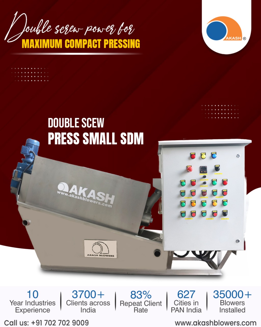 AKASH - 𝗗𝗼𝘂𝗯𝗹𝗲 𝘀𝗰𝗿𝗲𝘄-𝗽𝗼𝘄𝗲𝗿 𝗳𝗼𝗿 𝗠𝗔𝗫𝗜𝗠𝗨𝗠 𝗖𝗢𝗠𝗣𝗔𝗖𝗧 𝗣𝗥𝗘𝗦𝗦𝗜𝗡𝗚 . . . Upgrade ...