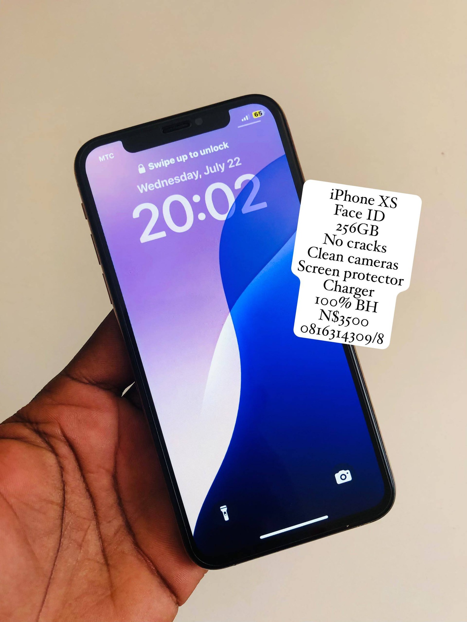 0816314309/8 N$3500 iPhone XS Face ID 100 BH Clean cameras No