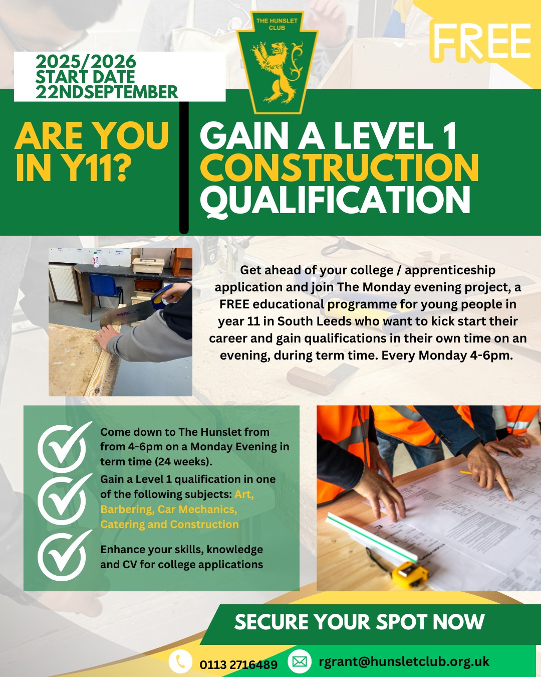 📢 A Great Opportunity for Young People... - The Hunslet Club | Facebook