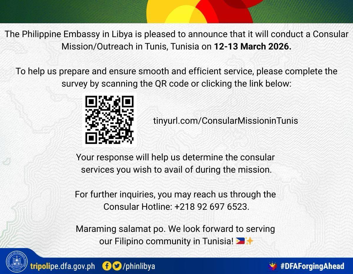 The Philippine Embassy in... - Philippine Embassy in Libya | Facebook