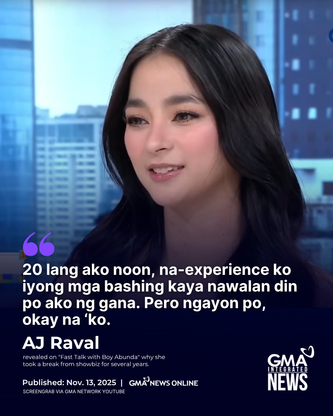 GMA News - AJ Raval admitted on 