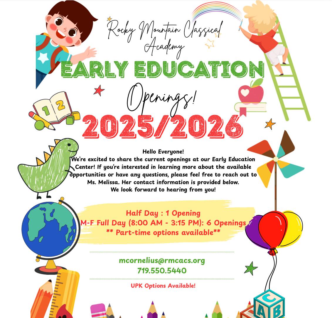 Rocky Mountain Classical Academy Early Education | Colorado Springs CO