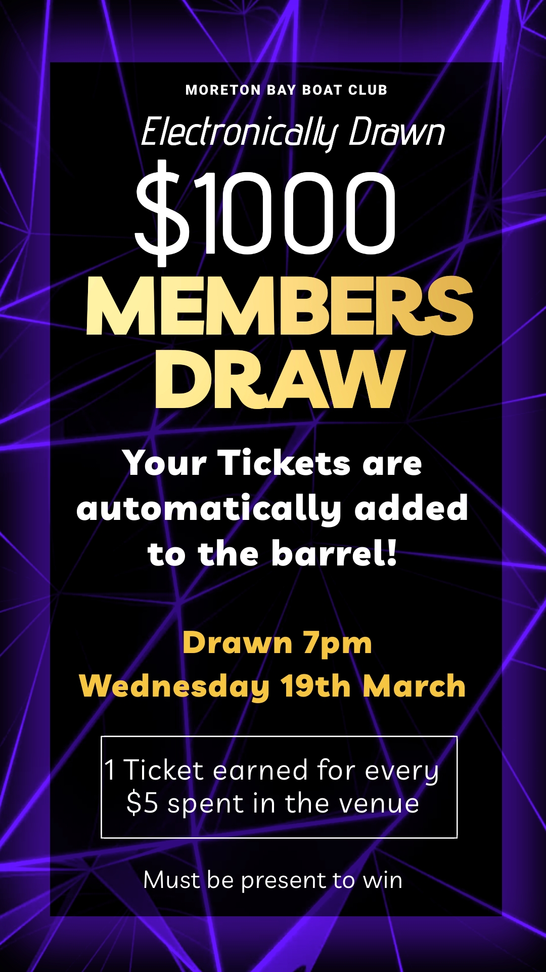 Our Members Draw is on tonight!!... - Moreton Bay Boat Club | Facebook