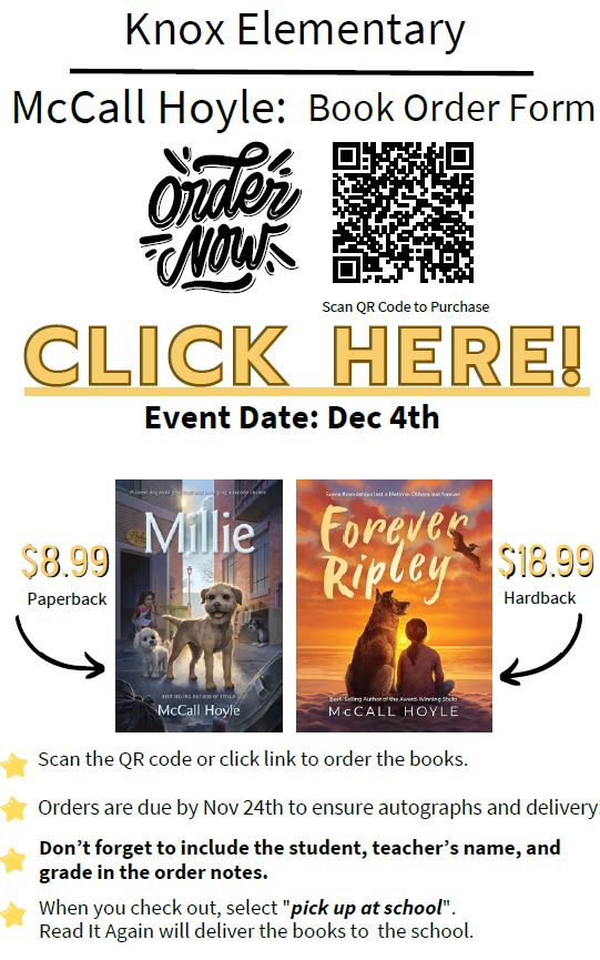 Knox - 📚 Author Visit Alert! 📚 We’re thrilled to welcome McCall Hoyle ...