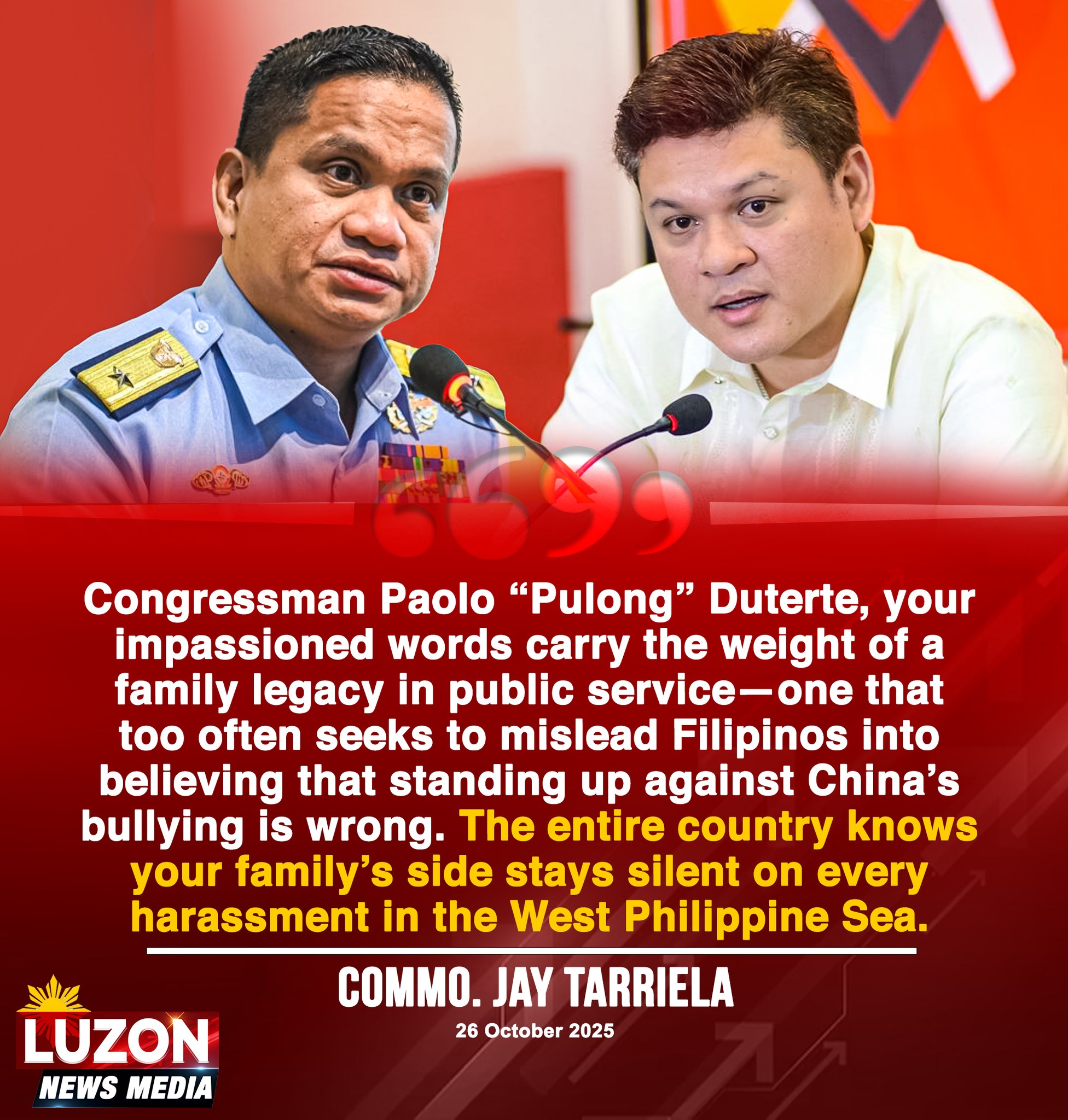 Luzon - TARRIELA, PINAGTATANGGOL SI BRAWNER? | PCG Spokesperson Commo ...